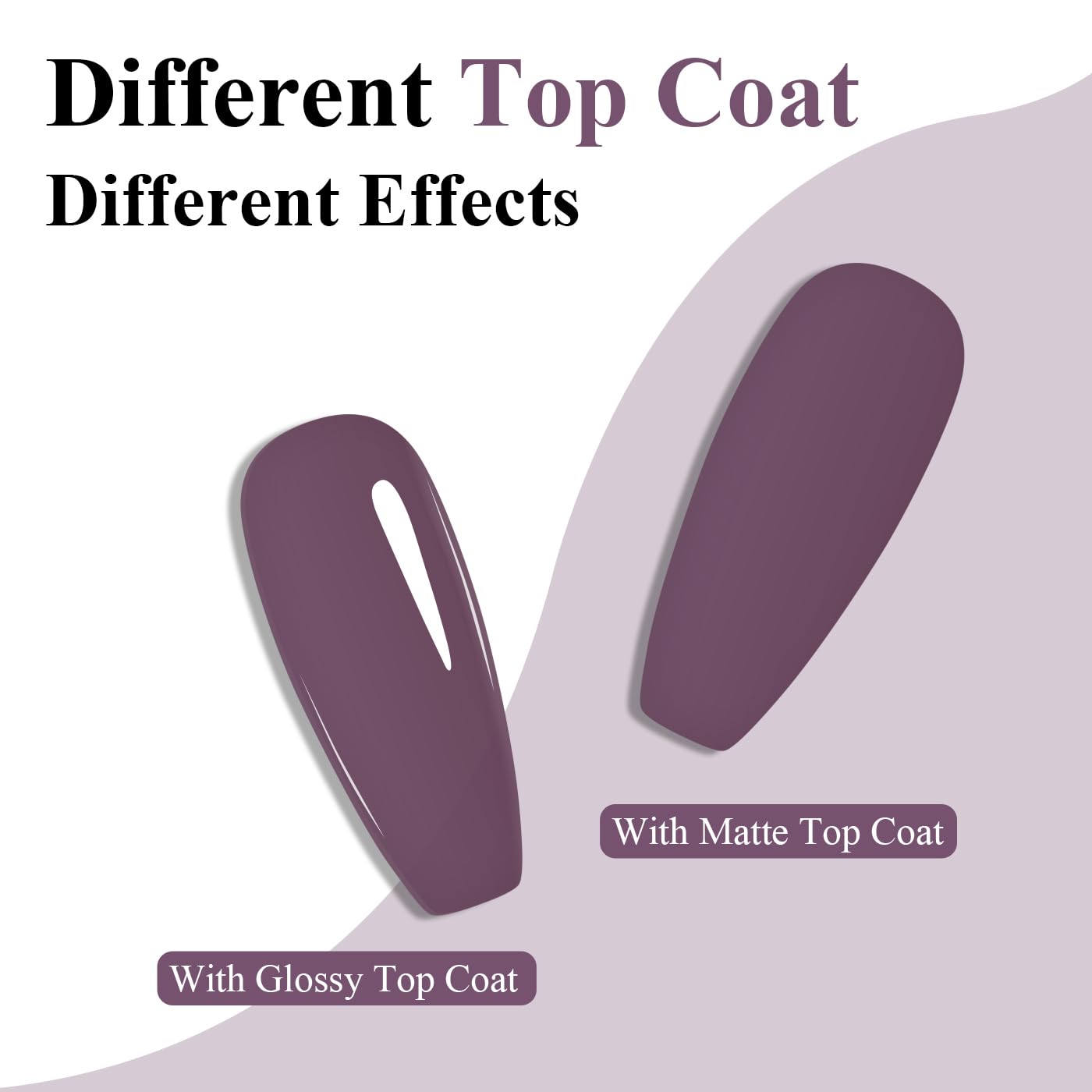 Imtiti Purple Gel Nail Polish - Rose Purple High Gloss Soak Off UV LED Nail Gel Autumn Winter DIY Design Kit 10ML