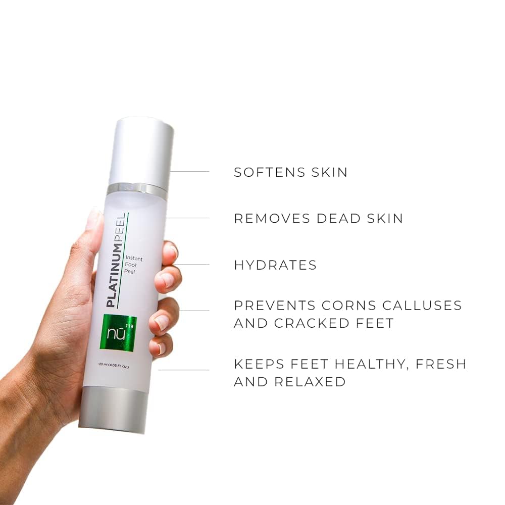 nu119 How to Get Soft Feet | Foot Care Kit Includes 120ml Instant Foot Peel Spray for Calluses Removal, Softening Balm & File | Professional Products to Make Your Feet Soft