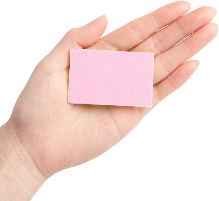 600 Pieces Pink Lint Free Nail Wipes Gel Polish Remover Cotton Pads for Manicure and Nail Art