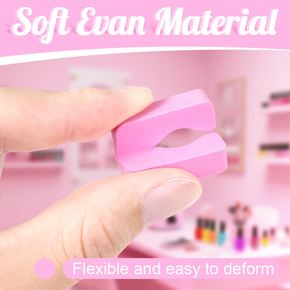 1000 Pcs Toe Separators for Women Pedicure, Reusable Sponge Toe Separators for Pedicure, Soft Foam Toe Dividers for Nail Polish