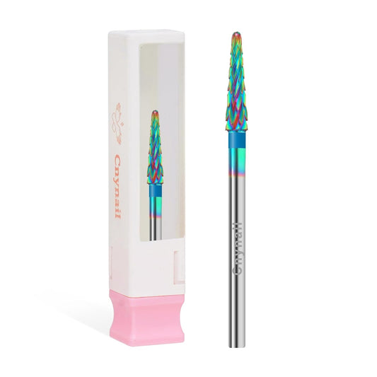 3/32" Small Cone Clean Medium Grit Carbide Cuticle Cleaner Bit for Electric Nail Drills – Professional Manicure Tool for Nail Salons and Home Use (M Grit. Multicolor)