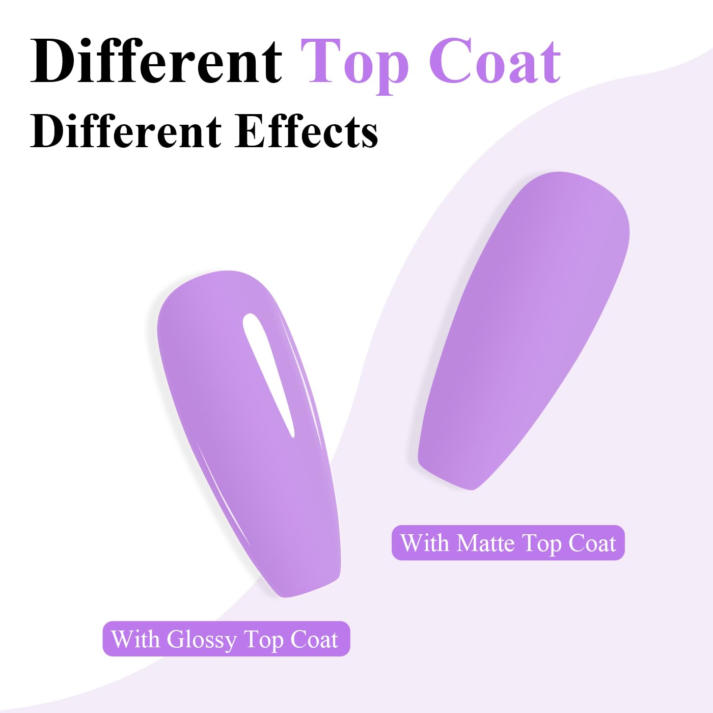 Imtiti Purple Gel Nail Polish, Lilac Purple Gel Polish High Gloss Soak Off UV LED Spring Summer Art Manicure Salon DIY Design 10ML