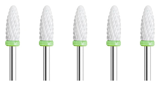 WWJN 5Pc Ceramic Nail Art Drill Bits Rotary Cutter Clean Apparatus for Manicure Nail Milling Machine Accessories Removal Nail Gel Tool