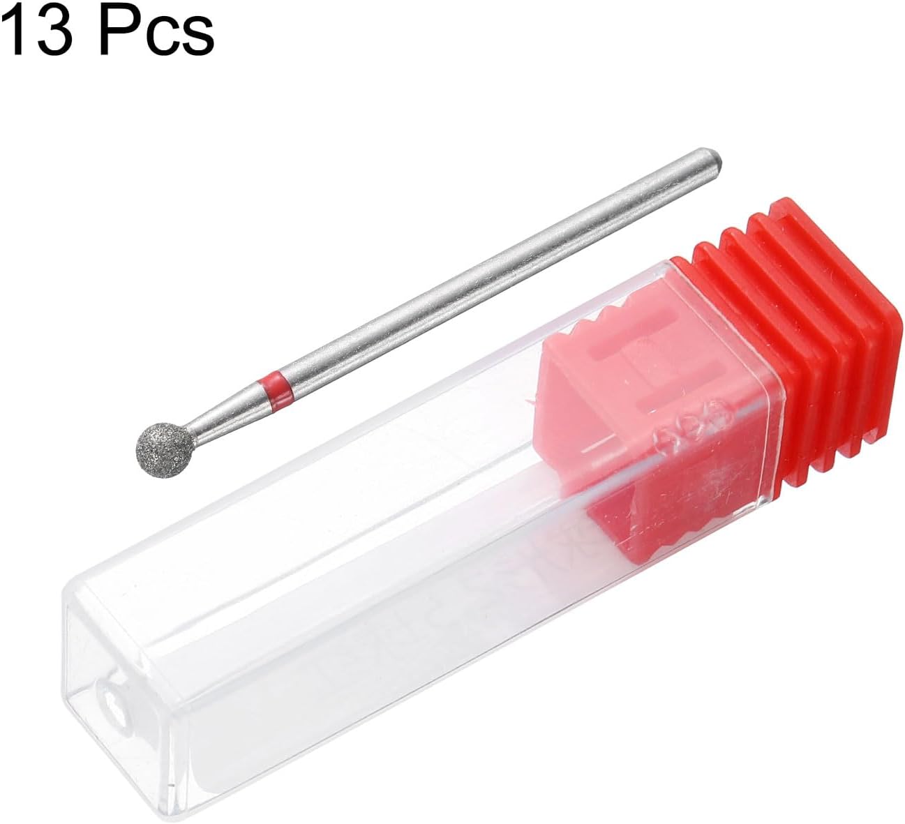 HARFINGTON 13pcs 200-230 Grits Diamond Grinding Bit 3.5mm Ball Head 2.35mm Shank 3.5mm Length Stone Sanding Drill Bits Rotary Tool for Ceramic Glass Nails Grinding Polishing