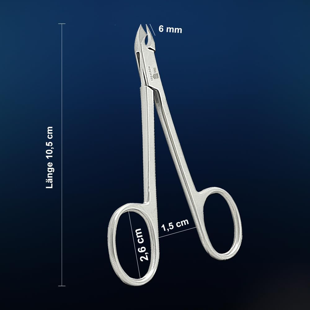 SMI - Scissor Style Cuticle Remover Cuticle Trimmer Manicure Pedicure Nail Care Cuticle Nipper Cutter for Women Men Stainless Steel Clipper with Travel Case