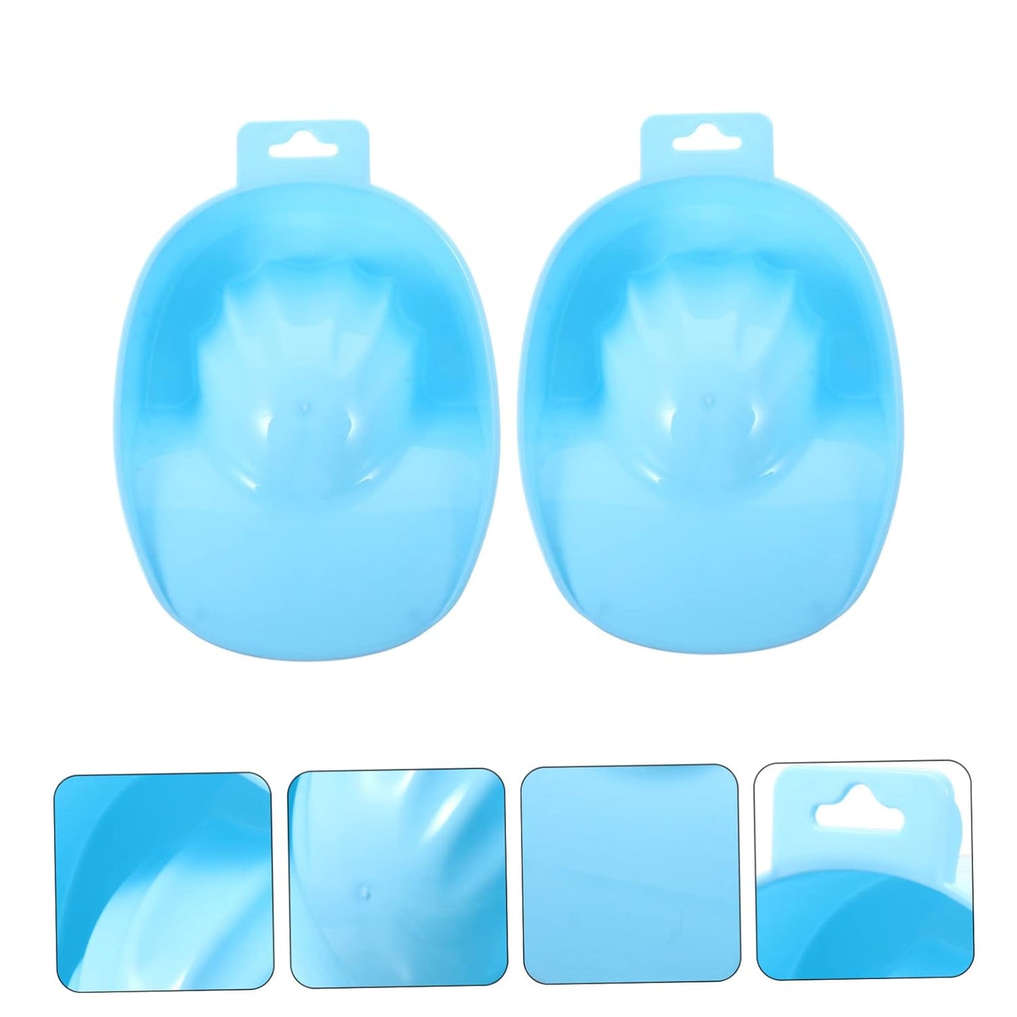 MERRYHAPY 2pcs Nail Soak Bowls for Manicure Spa Hand Soaking Trays for Nail Art and Cuticle Softening for Home Use and Professional Salons
