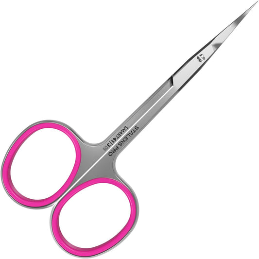 Staleks Professional Cuticle Scissors – Manicure Scissors, Stainless Steel, Extra Fine Curved Blades – Smart 41 Type 3 SS-41/3