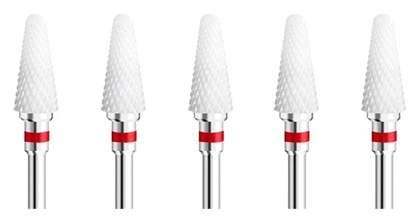 WWJN 5Pc Ceramic Nail Art Drill Bits Rotary Cutter Clean Apparatus for Manicure Nail Milling Machine Accessories Removal Nail Gel Tool