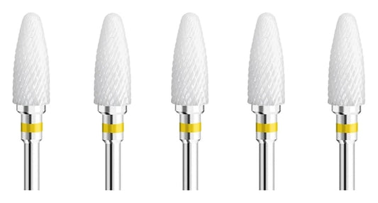 WWJN 5Pc Ceramic Nail Art Drill Bits Rotary Cutter Clean Apparatus for Manicure Nail Milling Machine Accessories Removal Nail Gel Tool