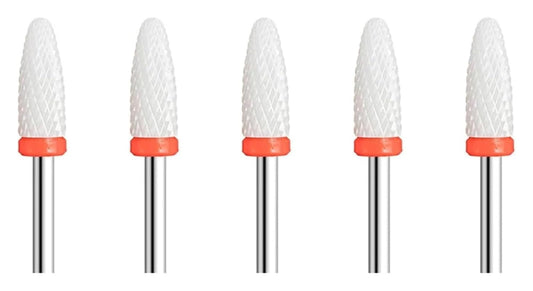 WWJN 5Pc Ceramic Nail Art Drill Bits Rotary Cutter Clean Apparatus for Manicure Nail Milling Machine Accessories Removal Nail Gel Tool