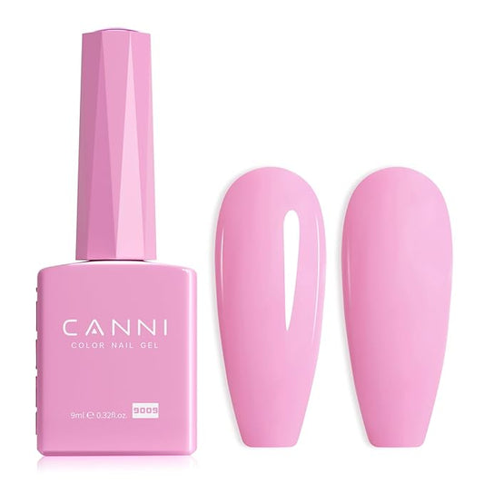 CANNI Pink Gel Nail Polish, 1Pcs Baby Pink Gel Polish Nude Color High Gloss Soak Off U V Nail Manicure Salon DIY