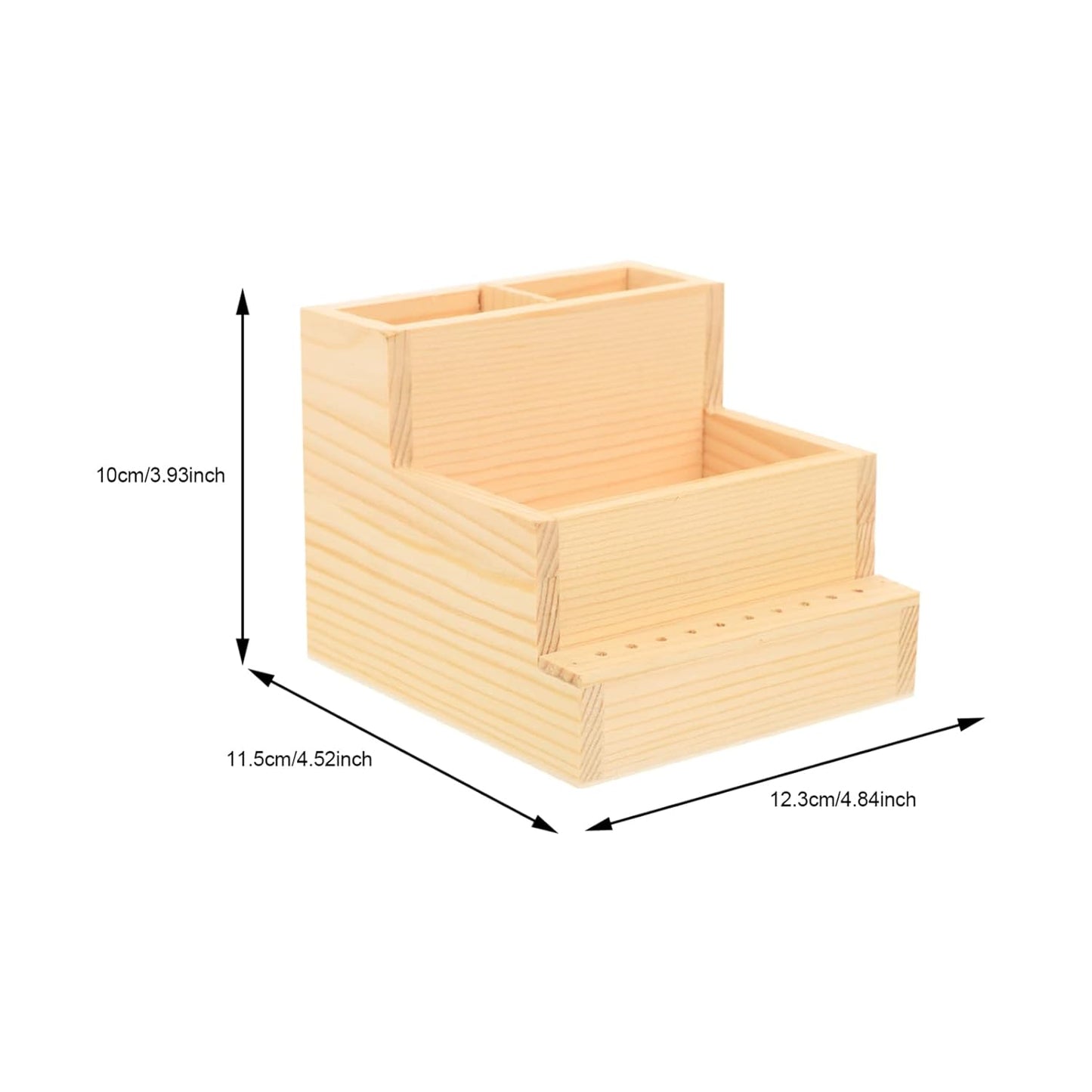 FRCOLOR Nail Drill Bits Holder Stand Display Organizer with Holes Transparent Storage Box for Nail Art Polishing Grinding Drill Bit (As Shown 1)