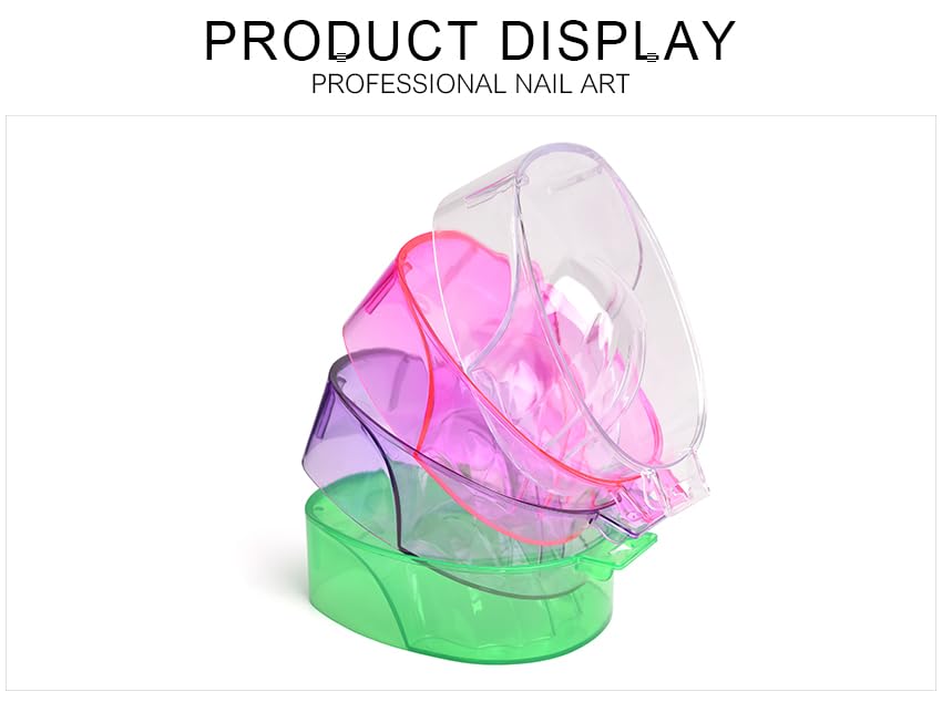Nail Spa Soak Bowl Gel Polishing Remover Manicure Soaking Bowl Clear Acrylic Nail Soak Bowl Warm Water Bowl Hand Bowl With Handle Hand Care Tools, Purple