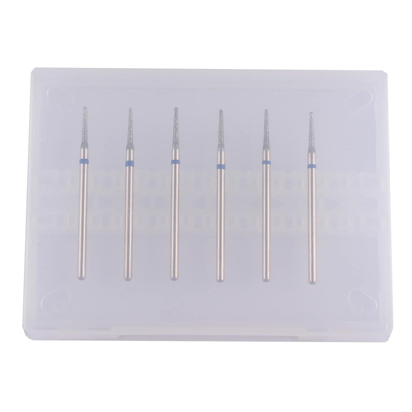 MZCMSL 6pcs Needle Shaped Cuticle Drill Bits for Manicure Under Nail, 3/32 shank Diamond Nail Bit