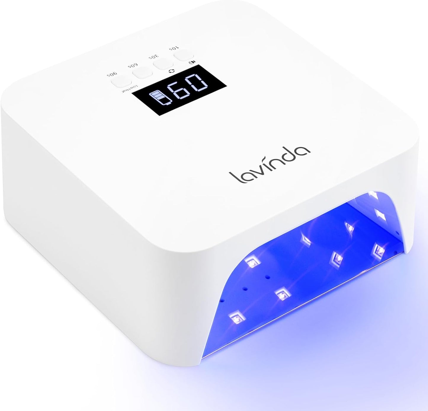 Lavinda UV Light for Gel Nails, Professiona UV LED Nail Lamp 2X Faster Curing Nail Dryer Nail Light Compatible with All Gel Types for Home Salon (White X7)