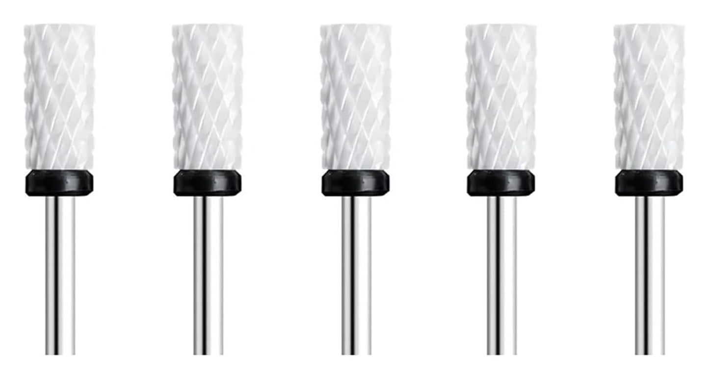 WWJN 5Pc Ceramic Nail Art Drill Bits Rotary Cutter Clean Apparatus for Manicure Nail Milling Machine Accessories Removal Nail Gel Tool