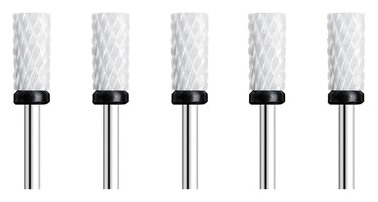 WWJN 5Pc Ceramic Nail Art Drill Bits Rotary Cutter Clean Apparatus for Manicure Nail Milling Machine Accessories Removal Nail Gel Tool