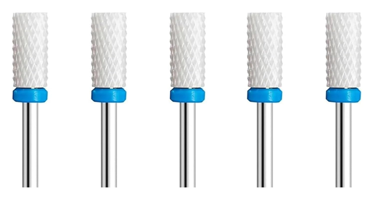 WWJN 5Pc Ceramic Nail Art Drill Bits Rotary Cutter Clean Apparatus for Manicure Nail Milling Machine Accessories Removal Nail Gel Tool
