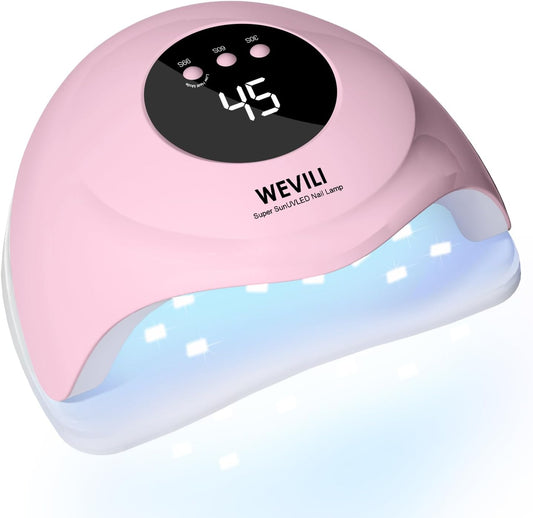 UV LED Nail Lamp, 72W Nail Dryer for Gel Polish with 24 LED Beads 3 Timer Setting, Professional Nail Light UV Nail Lamp for Gel Nails with Auto Sensor& LCD Screen