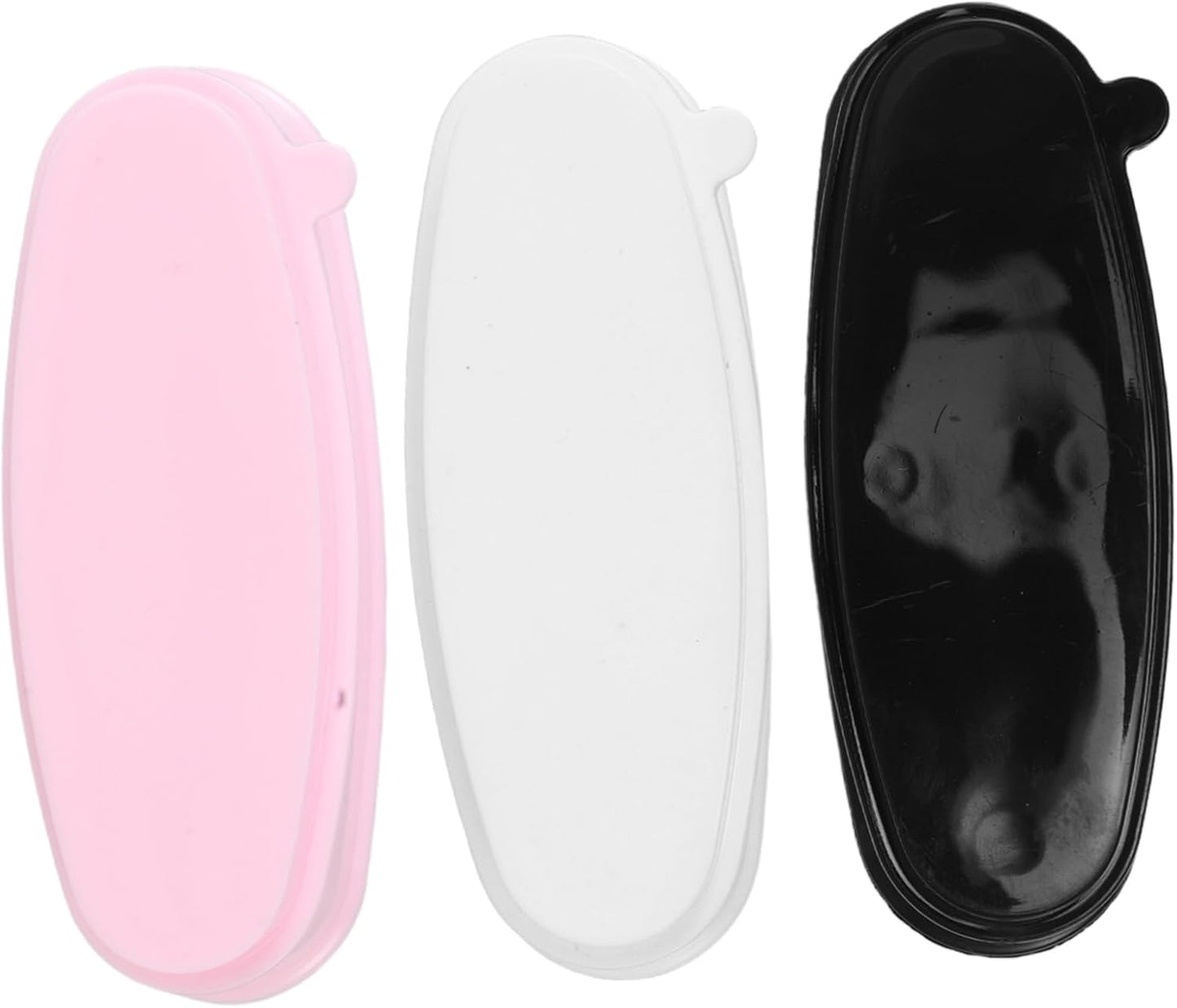 MERRYHAPY 3Pcs Nail Dip Powder Recycling Tray with French Tip Mold Compact Sanitary Durable Nail Art Organizer for Glitter Rhinestones and Excess Powder Storage