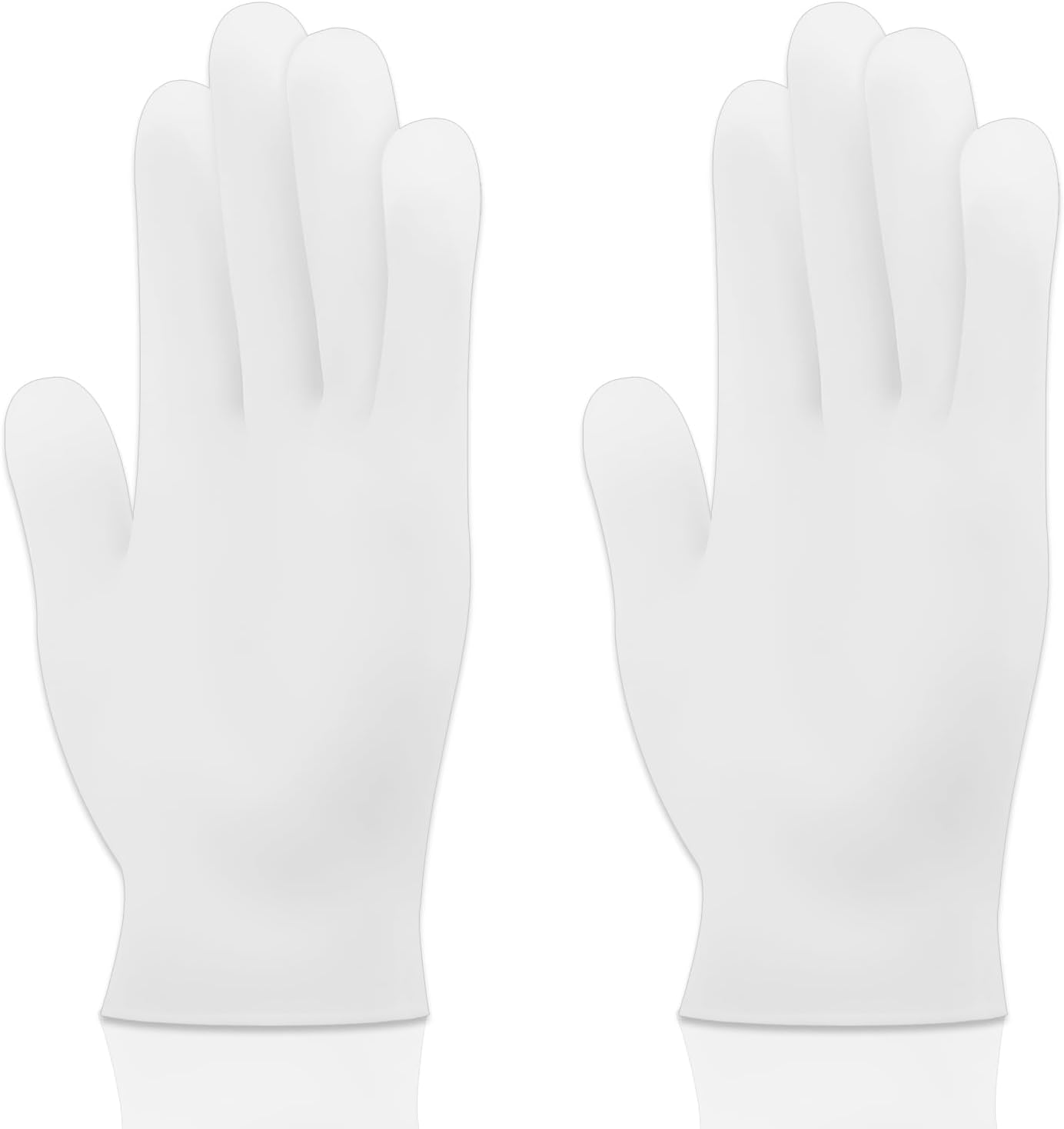 1Pair White Silicone Moisturizing Gloves, Hand Care Silicone Gloves for Repairing Dry Hand, Anti Slip Aloe Lotion Gloves, Reusable Hand Mask Moisturizing Glove Calluses