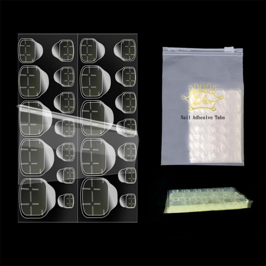 Invisible Adhesive Tabs, Waterproof Nail Sticker, Jelly Double-Sided Adhesive for Press On Nails, 10 Sheets 240PCS Nail Glue for Toenail