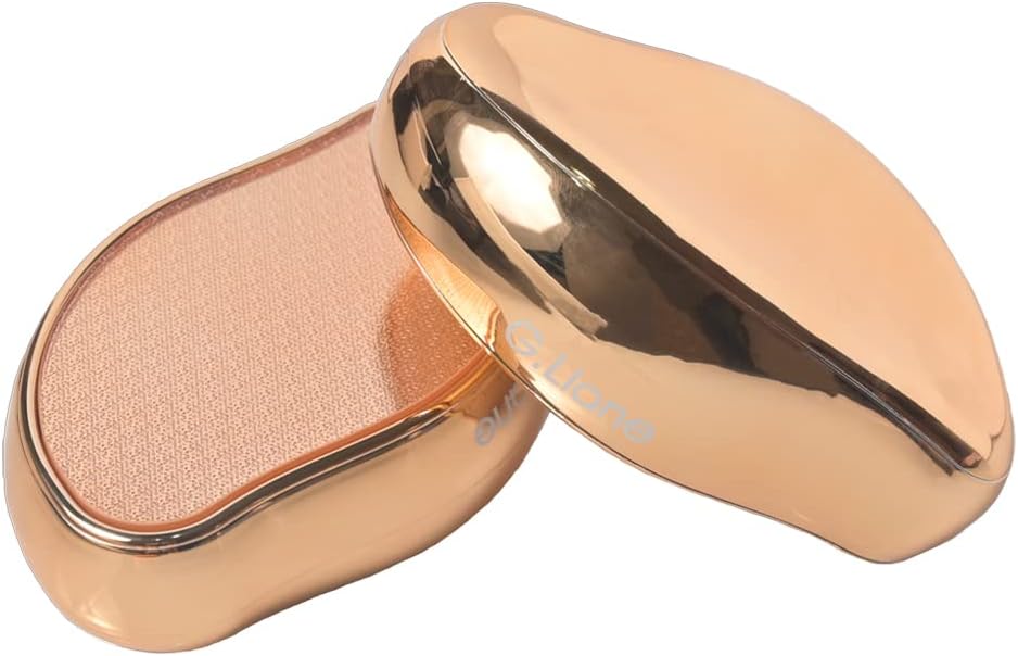 Nano Glass Foot File Callus Remover - Crystal Glass Pedicure Foot Care Foot Scrubber Painless Dry and Wet Use for Hard Skin Calluses Removal (Gold)