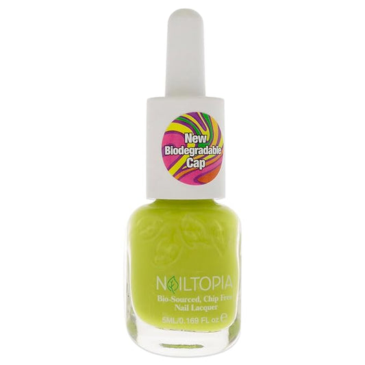 Nailtopia Bio-Sourced, Chip-Free Nail Lacquer - Fast Dry Nail Polish - Superfood-Infused - Natural Nail Polish - Kiwi To My Heart - 0.169 oz