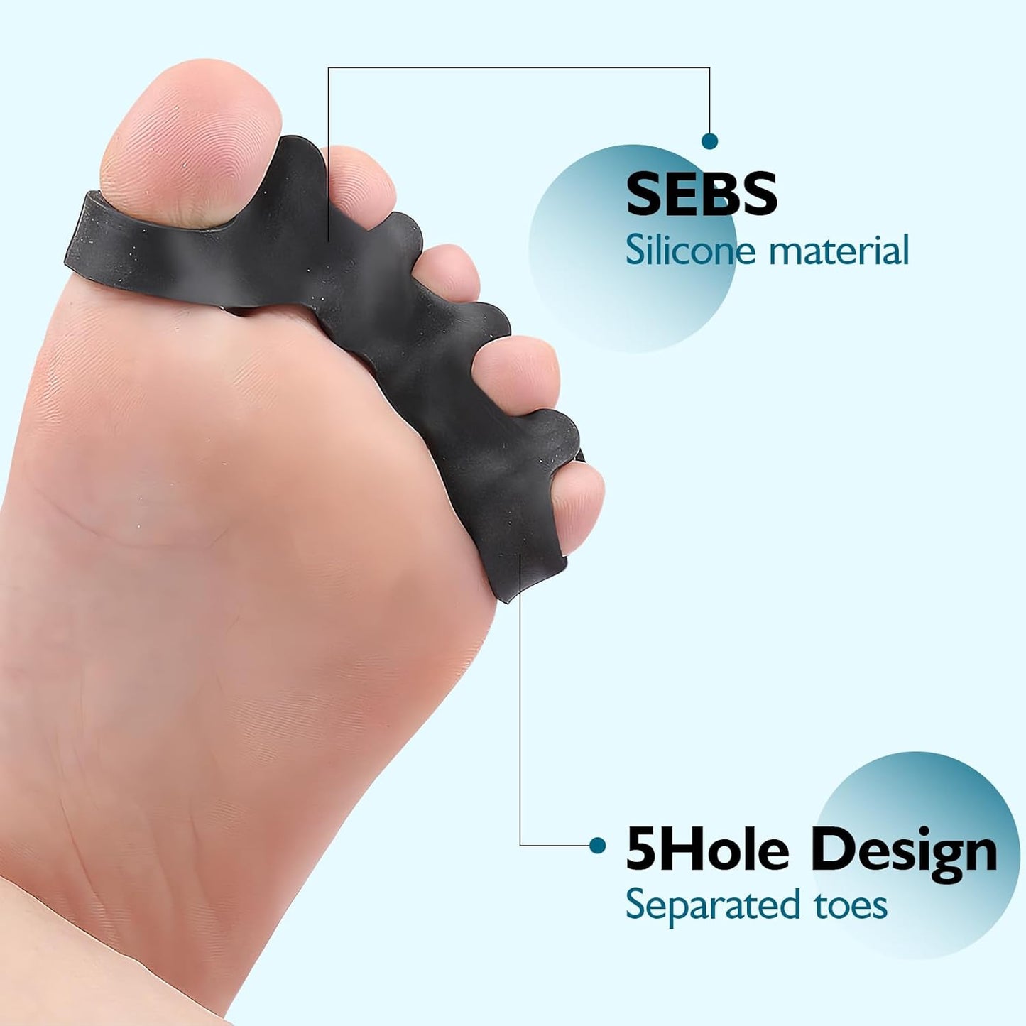 2Pcs Toe Spacers for Women and Men