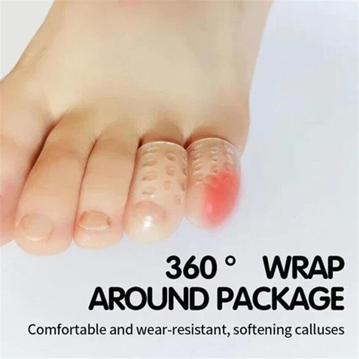 Silicone Anti Friction Toe Protectors Women, 10 Pcs Gel Toe Separators Breathable Little Toe Covers for Men and Women, Toe Sleeves for Ingrown Toenails, Corns, Calluses, Blisters and Pain Relief