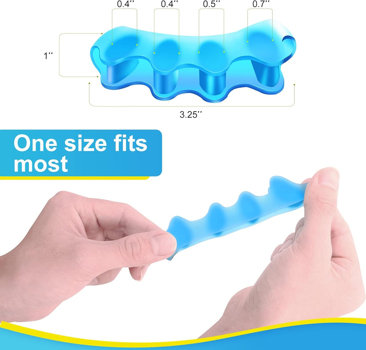 8 PCS Professional Toe Separators. Juzure Silicone Toe Spacers to Correct Bunions and Restore Toes to Their Original Shape for Women Men. Toe Correctors/Toe Straightener/Toe Stretcher/Toe Spacers