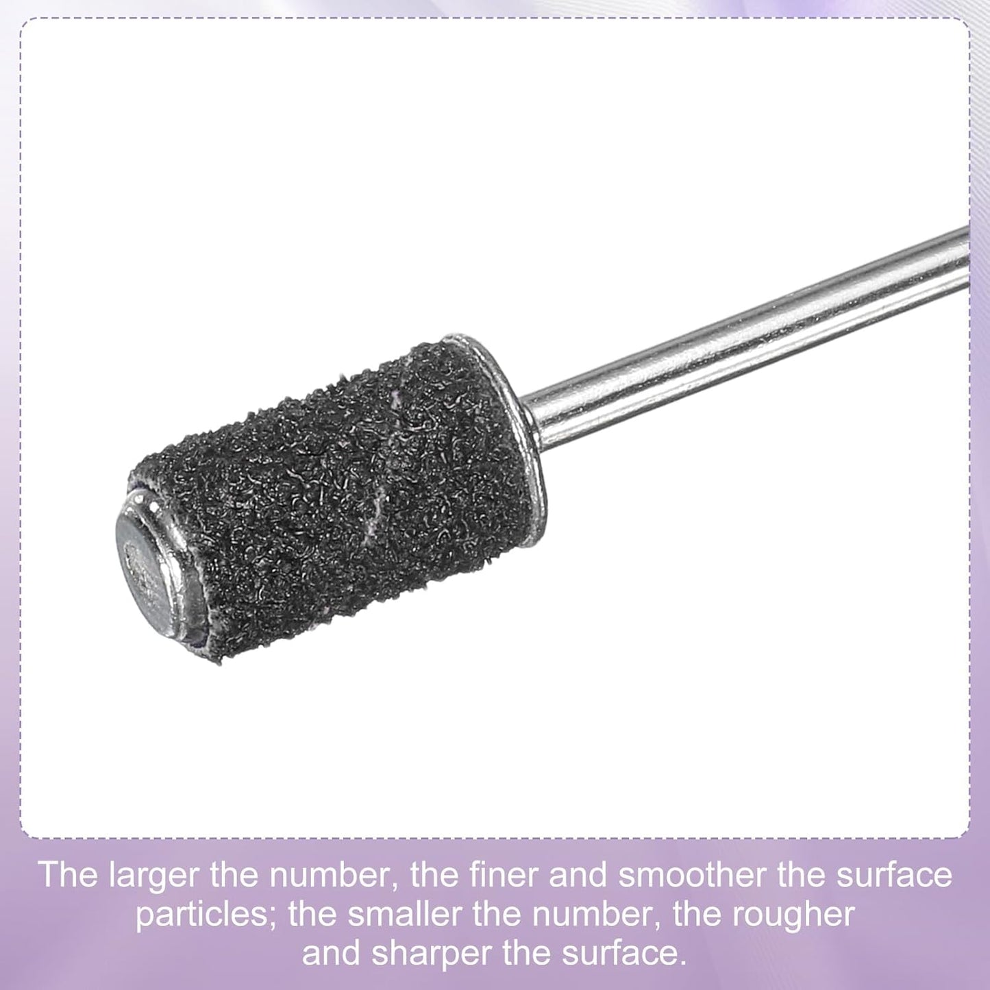 HARFINGTON 100pcs Small Sanding Bands 180 Grit for Nail Drill Bits Mini Sanding Band for Nails Gel Manicures Black