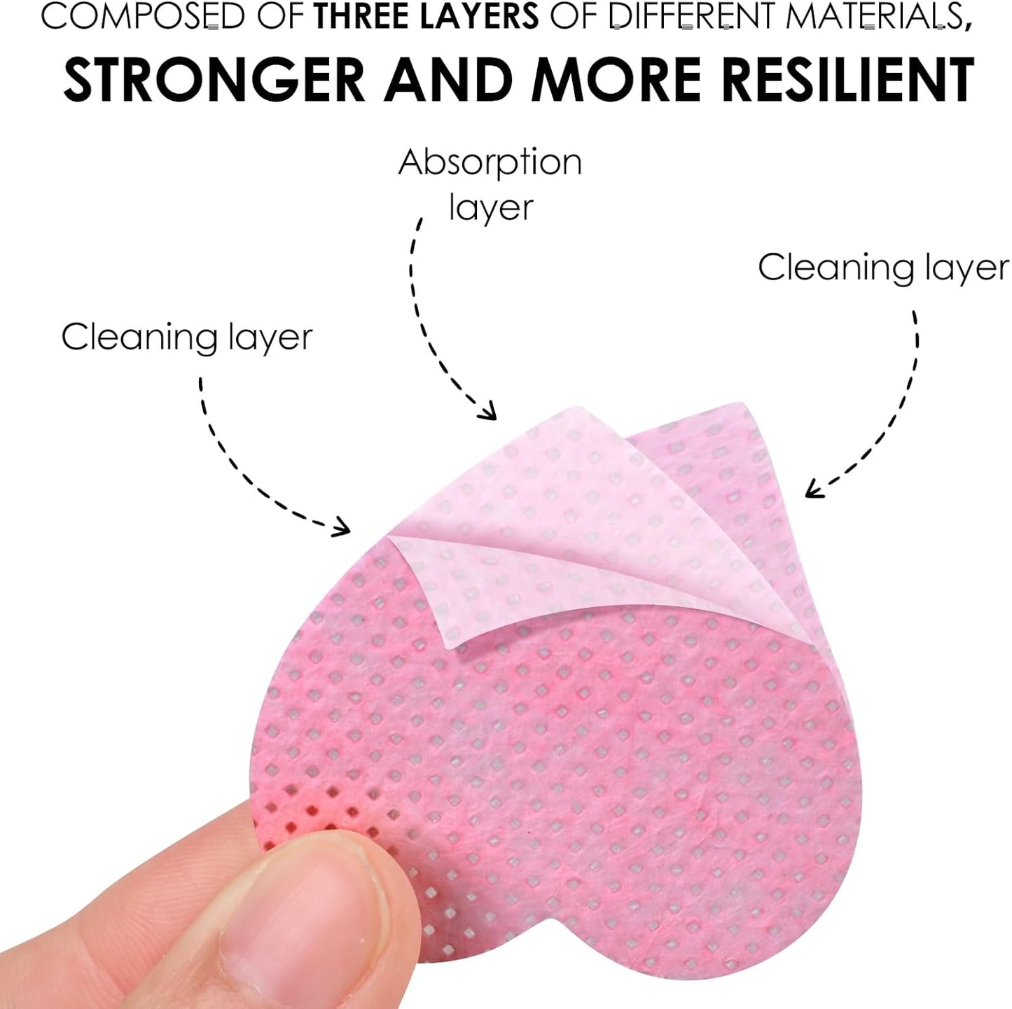 400 Pieces Nail Cotton Pads,1 Pull-Down Pump Dispenser Bottle, Super Absorbent Soft Non-Woven Eyelash Glue Wipes,Lash Extensions Glue Cleaning Wipes Nail Salon Supplies (Pink and White 2)