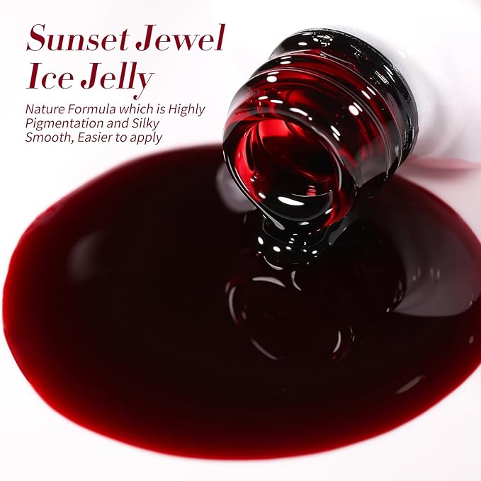 Born Pretty Jelly Gel Nail Polish Halloween Neon Gel Polish,Brown Blood Wine Red Blue Purple Green Translucent Effect,Soak Off U v LED Light Cure Nail Art Kit for Salon Manicure and DIY at Home