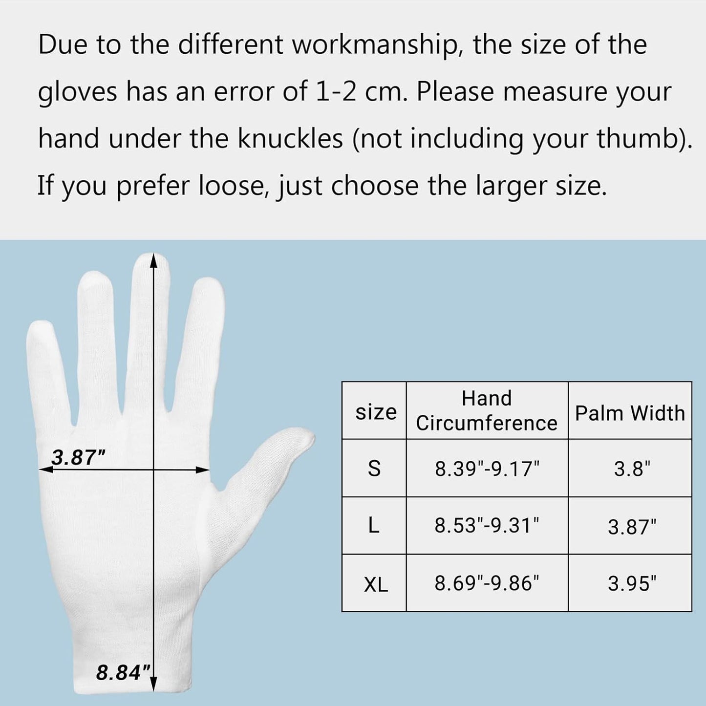 5 Pairs Large Archival Photo Gloves, White Work Gloves For Handling Art Working Photography Men & Womens Cloth Gloves Liners Bulk for Handling Jewelry, Film, Photo, Coin Metal Inspection