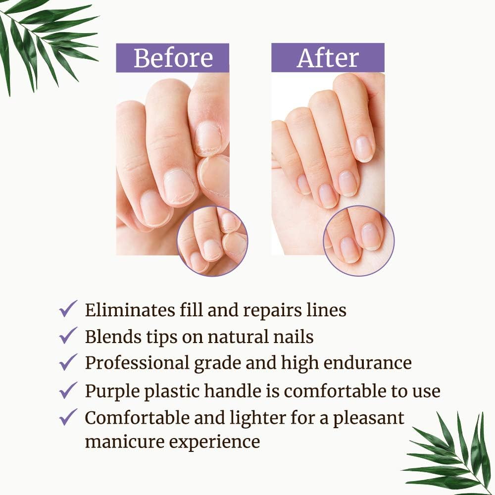 SuperNail Winning Nails 7" Chamois Nail Buffer – High-Shine Nail Polishing for Natural Nails, 2 Pack