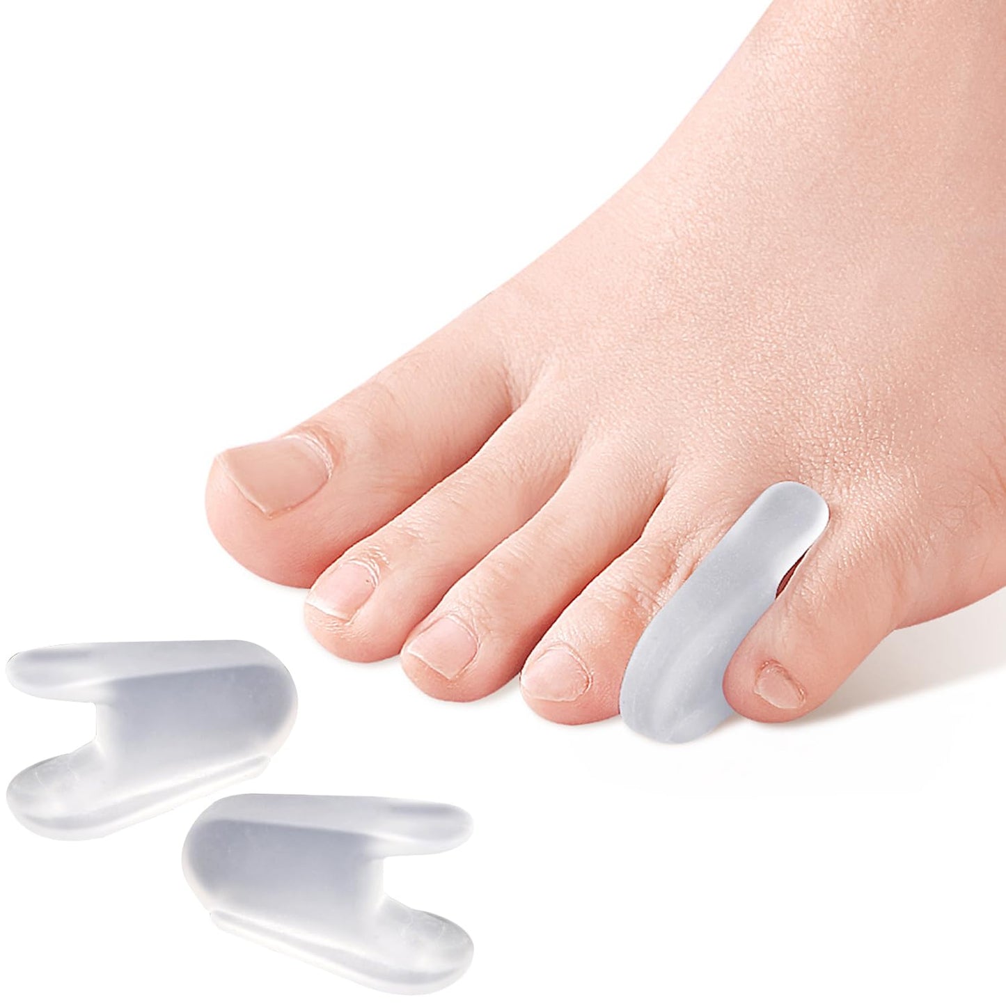 10 Pcs Pinky Toe Separator, Little Toe Straightener Bunion Corrector for Men Women Walking, Running, Overlapping, Bunion Corrector and Bunion Relief