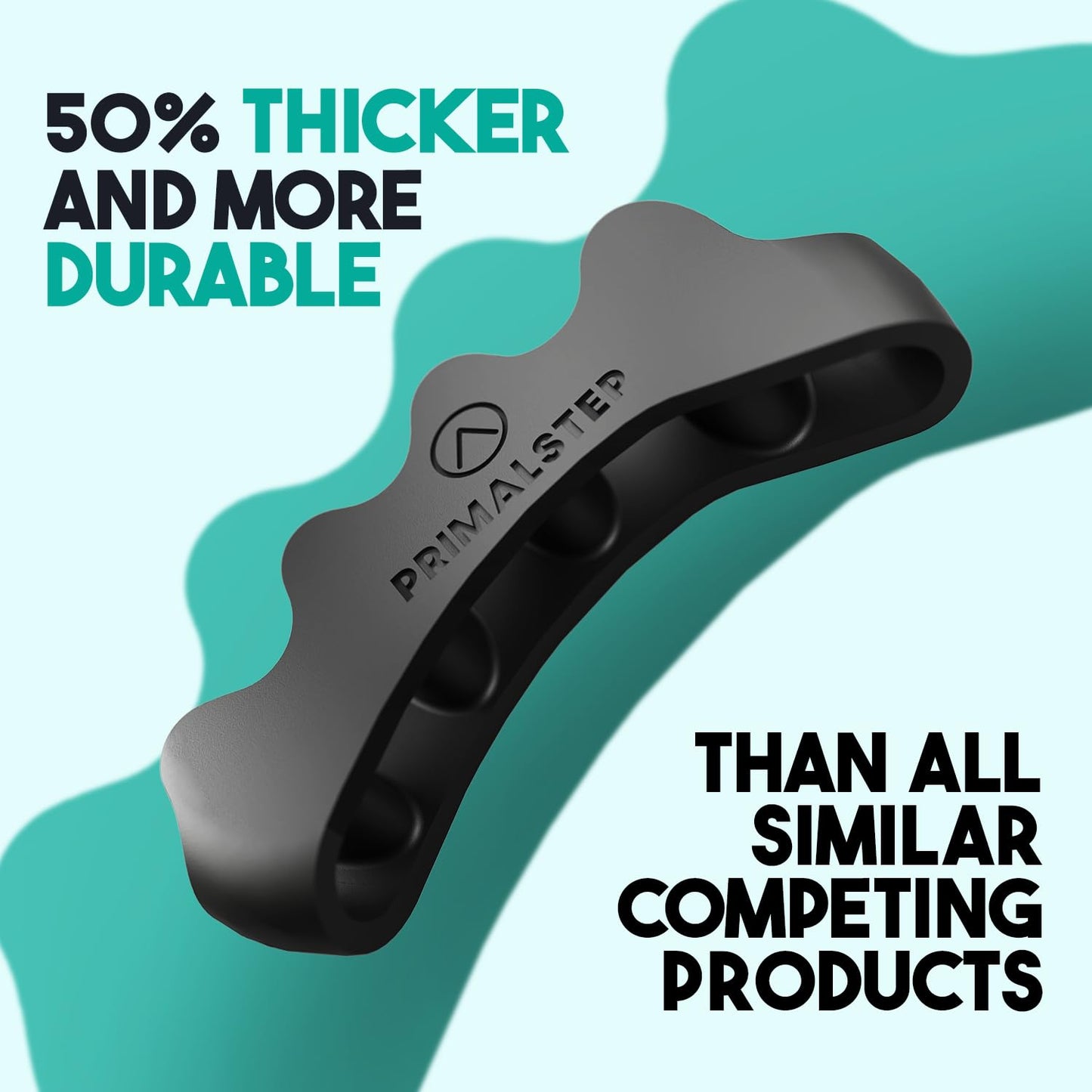 PrimalStep Toe Separators, Spreaders, Spacers, Straightener to Correct Toes for Men and Women, Bunion Corrector, Foot Pain, Plantar Fasciitis, Over 50% Thicker, Large