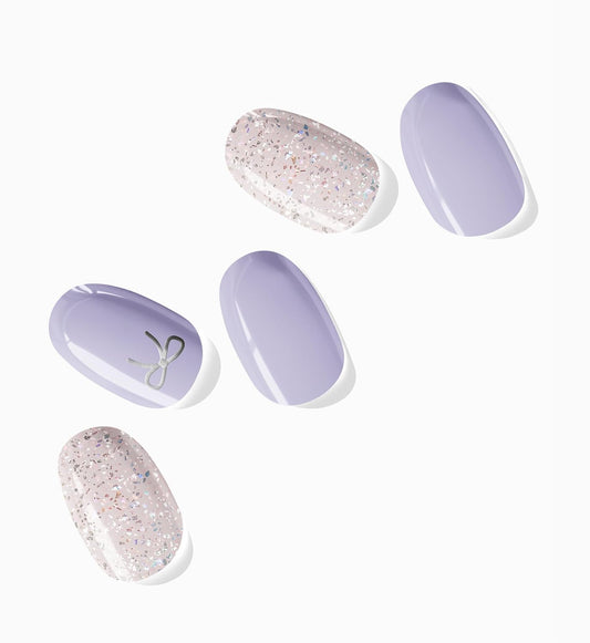 NOVA, Female Founded, Semi Cured Gel Nail Strips (Lady Lilac) - The 10 Minute Manicure. Salon-Quality, Works w/Any Lamp, Easy to Apply - Incl. Nail File & Stick (Lady Lilac)