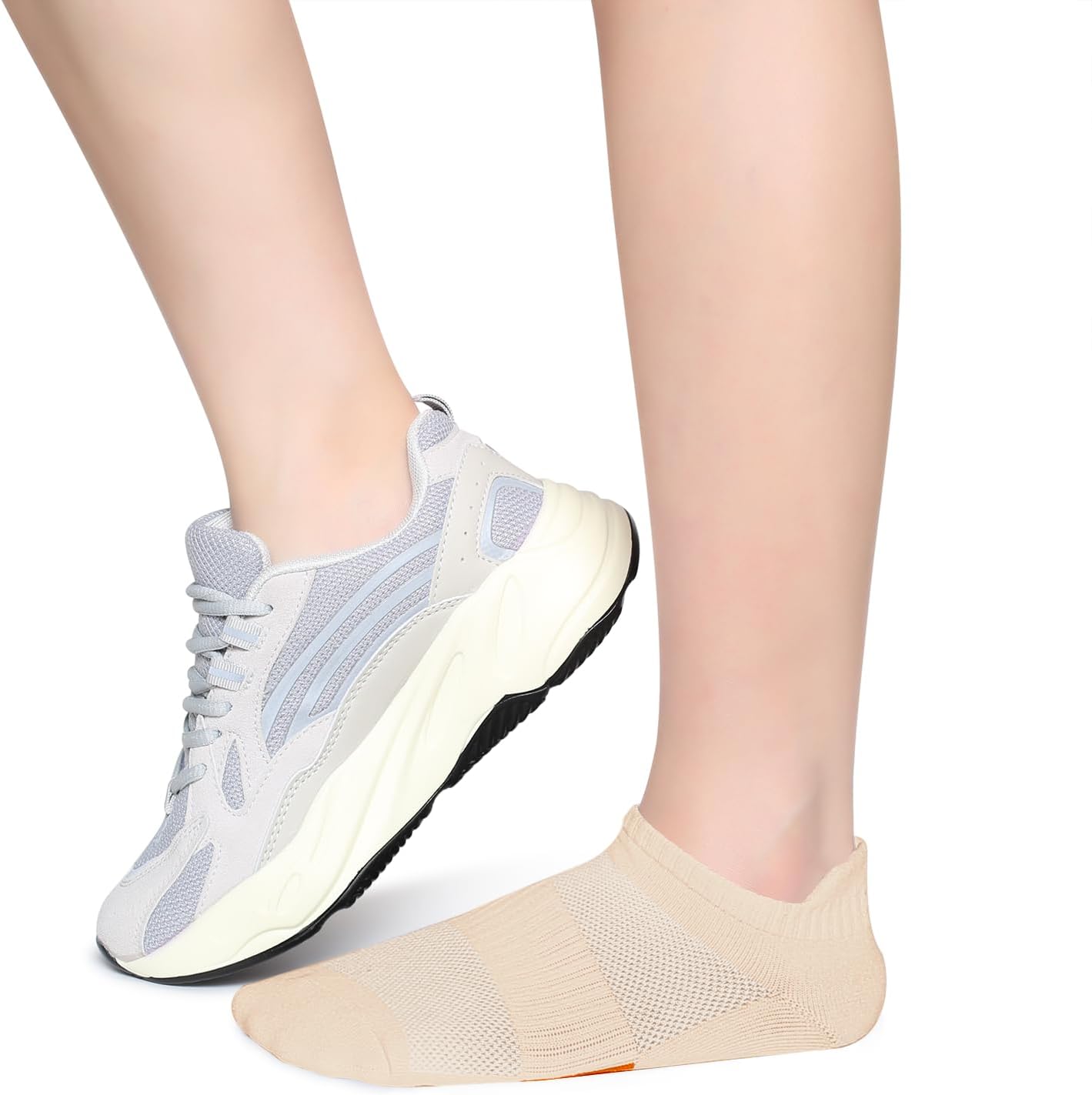 Henwarry Women's 10 Pairs Athletic Running Low Cut Socks Thin Cotton Soft Ankle Tab Socks