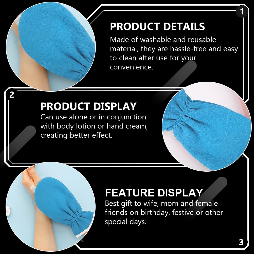 Healifty Exfoliating Gloves Dead Skin Cell Remover Moisturizing Spa Gloves for Hand Care Reusable Washable Gloves for Home and Professional Use