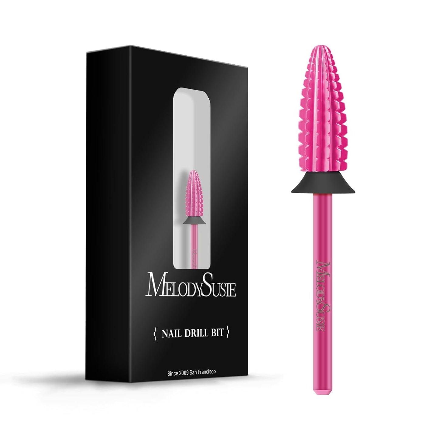 MelodySusie Typhoon Nail Drill Bits, 3/32'' Carbide Tungsten Multi-function Bits, Fast Remove Acrylic or Hard Gel for Manicure Pedicure Salon Professional or Beginner, Pink Blossom, XC