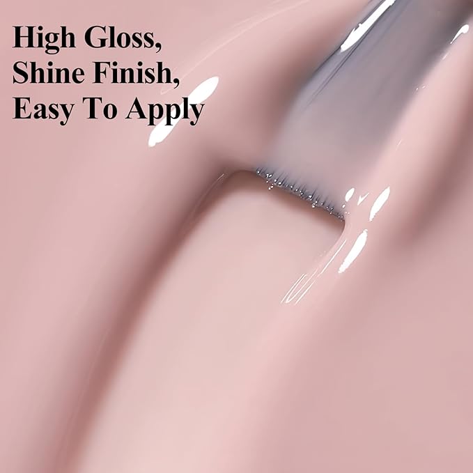 Quick Dry Nail Polish Air Fast Drying, Sheer Nude Regular Color Nail Polish Holographic High Coverage Nail Lacquer Water Based Natural Nail Art No Required UV LED, 12ML