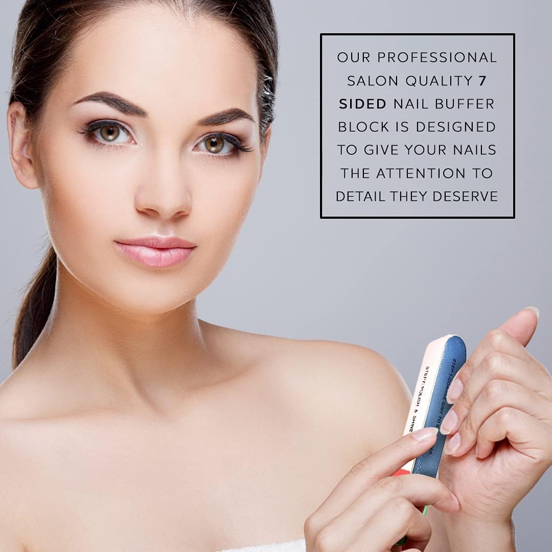 DreamCut 7-Way Nail File and Buffer Block - Professional Manicure Tools