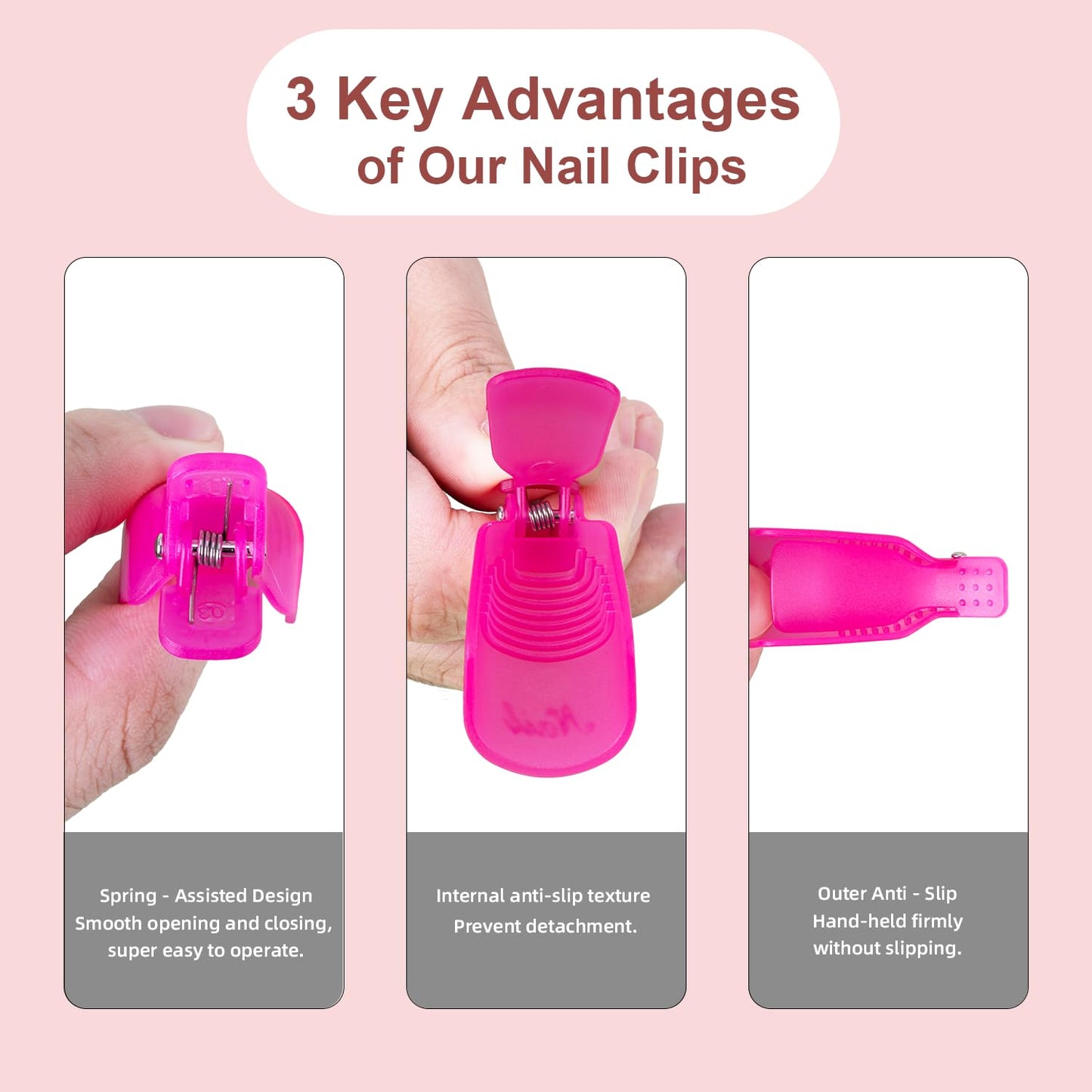 Nail Polish Remover Pump, YAMYONE 2 Pack Acetone Pump Dispenser, Alcohol Dispenser Push Down Empty Lockable Pump Dispenser Bottle for Nail Polish and Makeup Remover, 200ml(6.8oz) (3 Pack- Pink)
