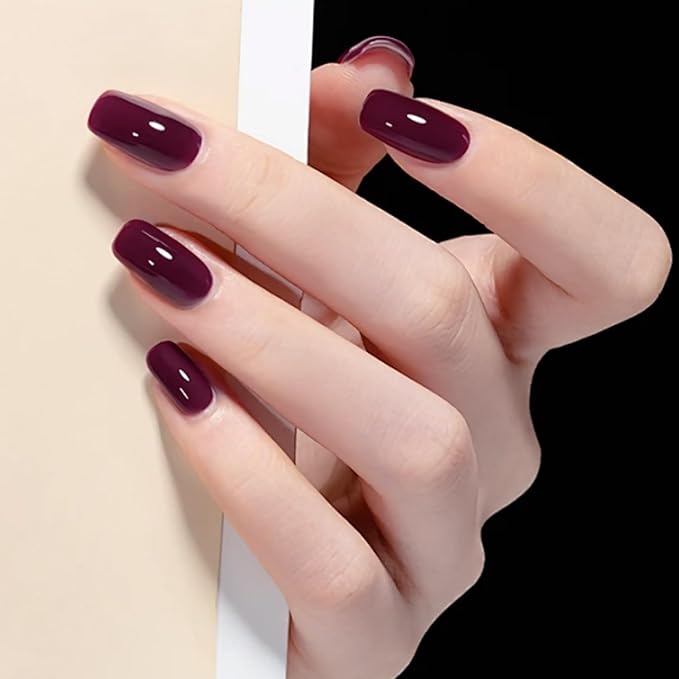 Major Dijit Quick Dry Nail Polish Wine Red Summer Nail Lacquer for Nail Art Regular Nail Polish 0.41 fl oz.