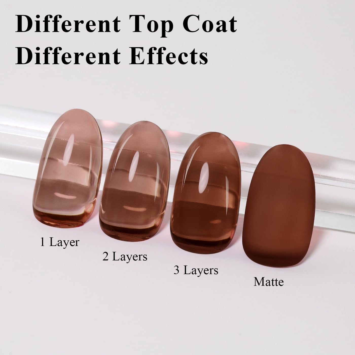 Imtiti Jelly Gel Nail Polish, Dark Brown Sheer Jelly Nail Gel Polish Autumn Winter Translucent Art Manicure Soak Off UV LED Salon DIY Design 10ML