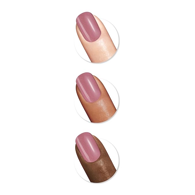 Sally Hansen Color Therapy Nail Polish | Biotin, Argan Oil, Long Lasting, Healthy Nails, Nail Strengenther, Opaque | 285 Thera-Tulip | Rose Pink Nail Color