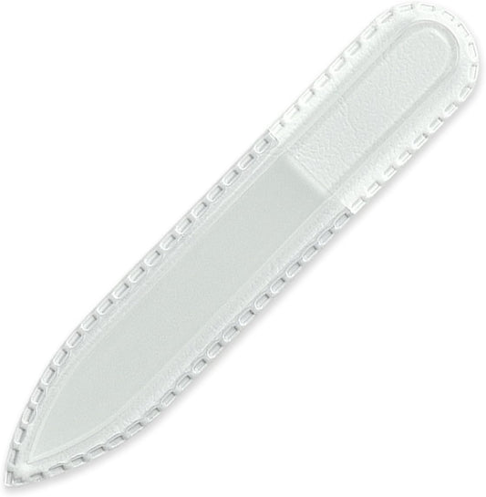 Mont Bleu Small Premium Glass Nail File - Genuine Czech Tempered Glass - Handmade in Czech Republic - Best Crystal Nail File for Natural Nails