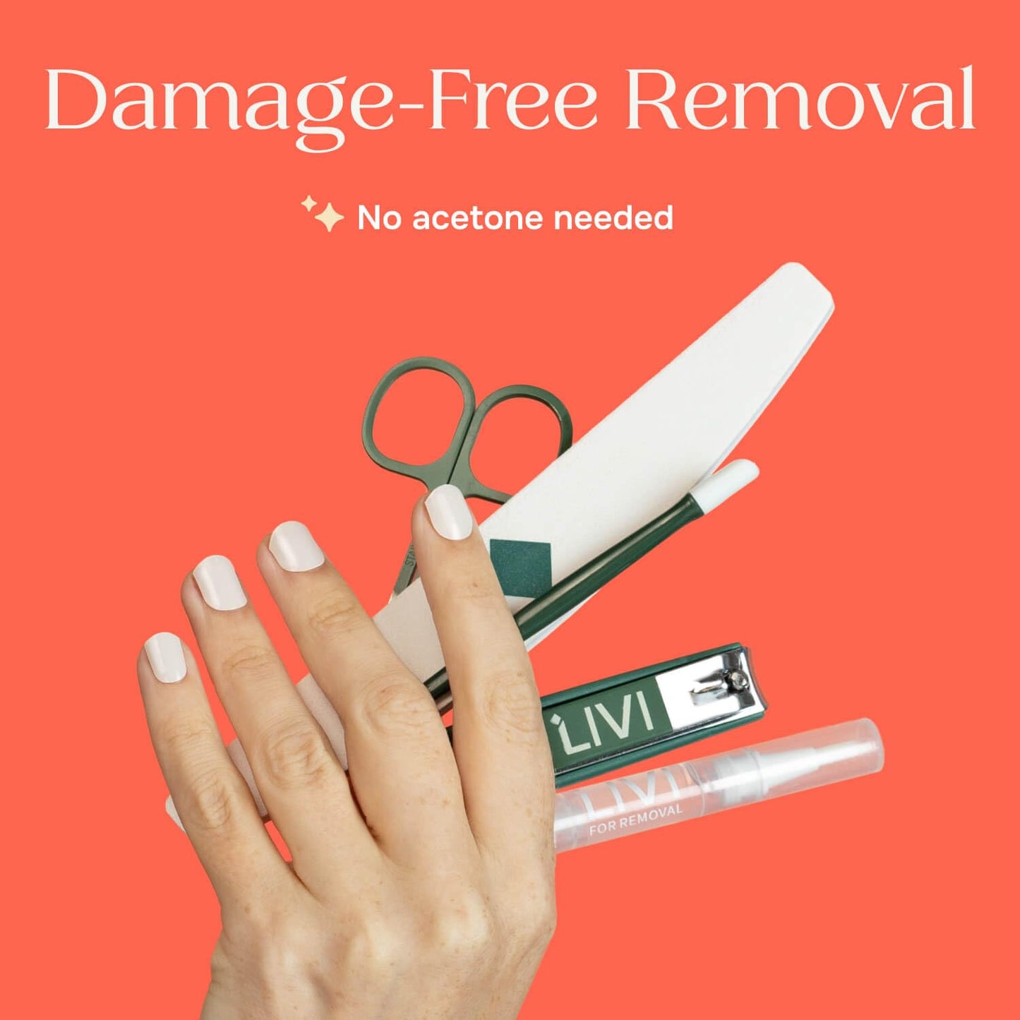 Livi Gel Manicure System with UV Light – Mani Kit with 40 Nail Stickers, UV Light, & Mani Tools for Salon-Quality Nails at Home – Easy-to-Use DIY Starter Gel Polish Set (I Totally Paused)